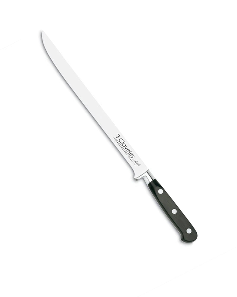 CUCHILLO JAMONERO FORJADO TRES CLAVELES