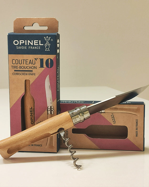 CORTAPLUMA OPINEL COUTEAU INOX N°10 CON SACACORCHOS